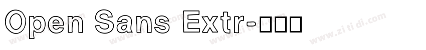 Open Sans Extr字体转换